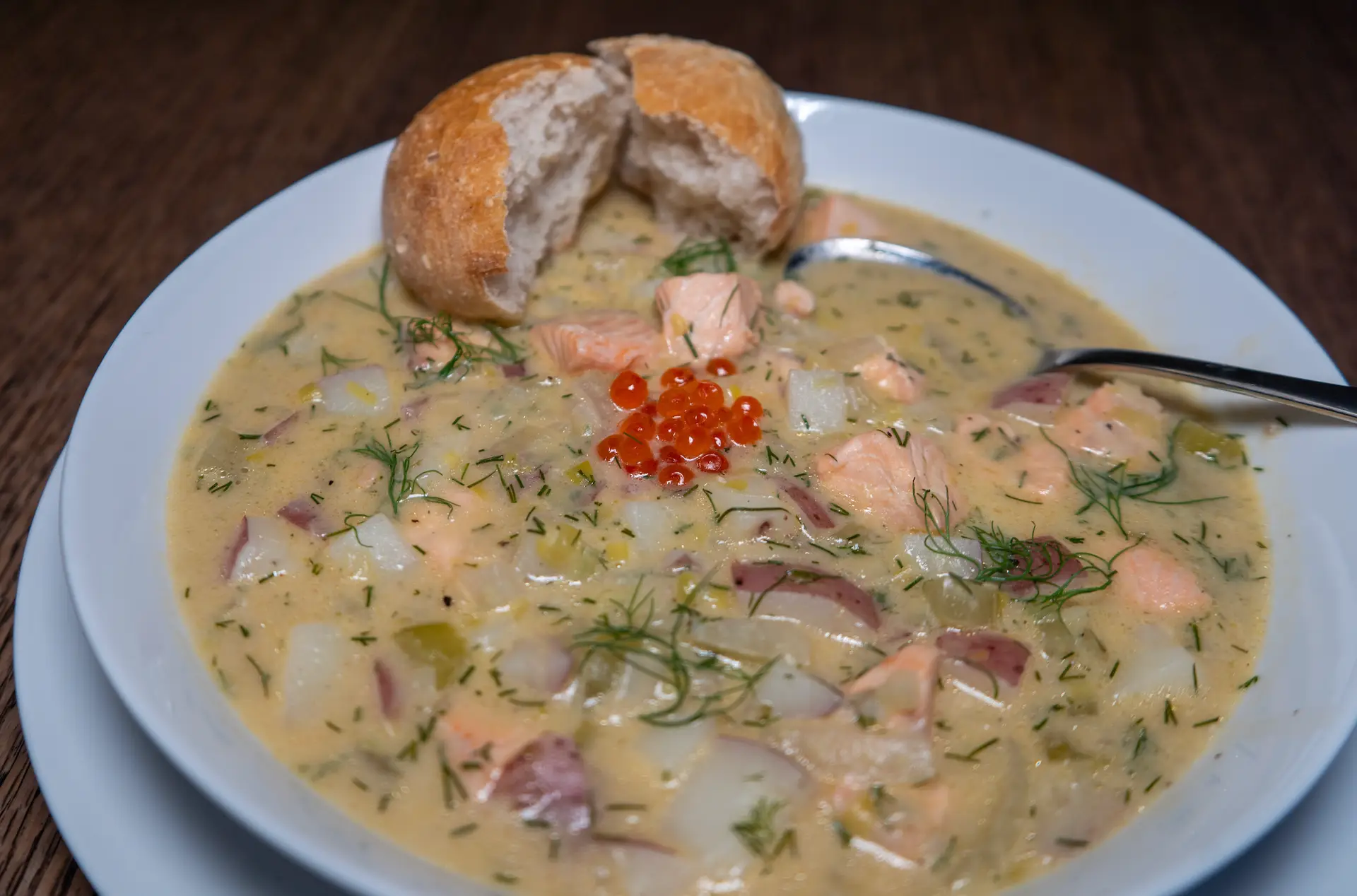 prepared salmon chowder recipe cover photo